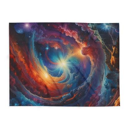 Galactic Swirl Fleece Blanket | Cozy Space-Themed Throw for Home Décor Astronomy Lovers Gift Stargazing Cozy Nights