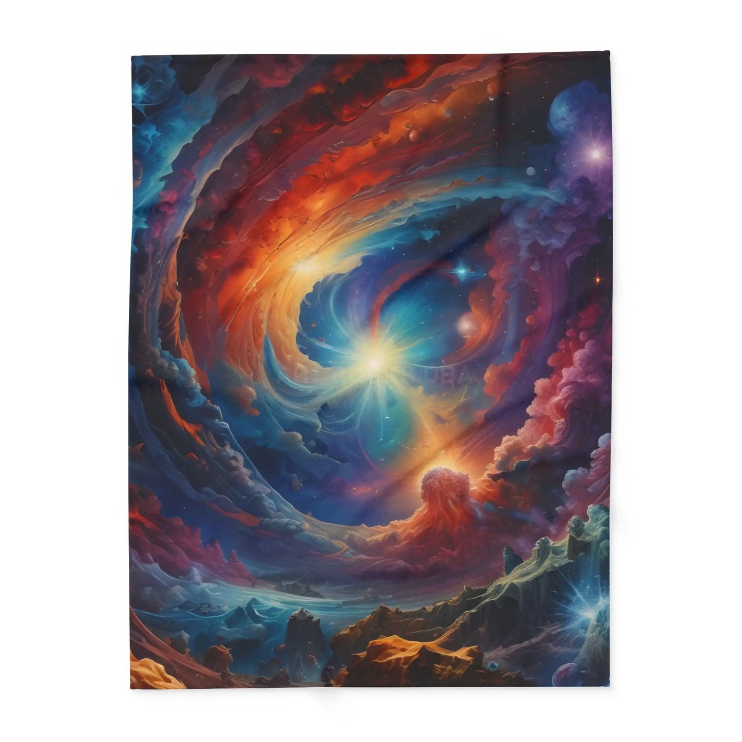 Galactic Swirl Fleece Blanket | Cozy Space-Themed Throw for Home Décor Astronomy Lovers Gift Stargazing Cozy Nights