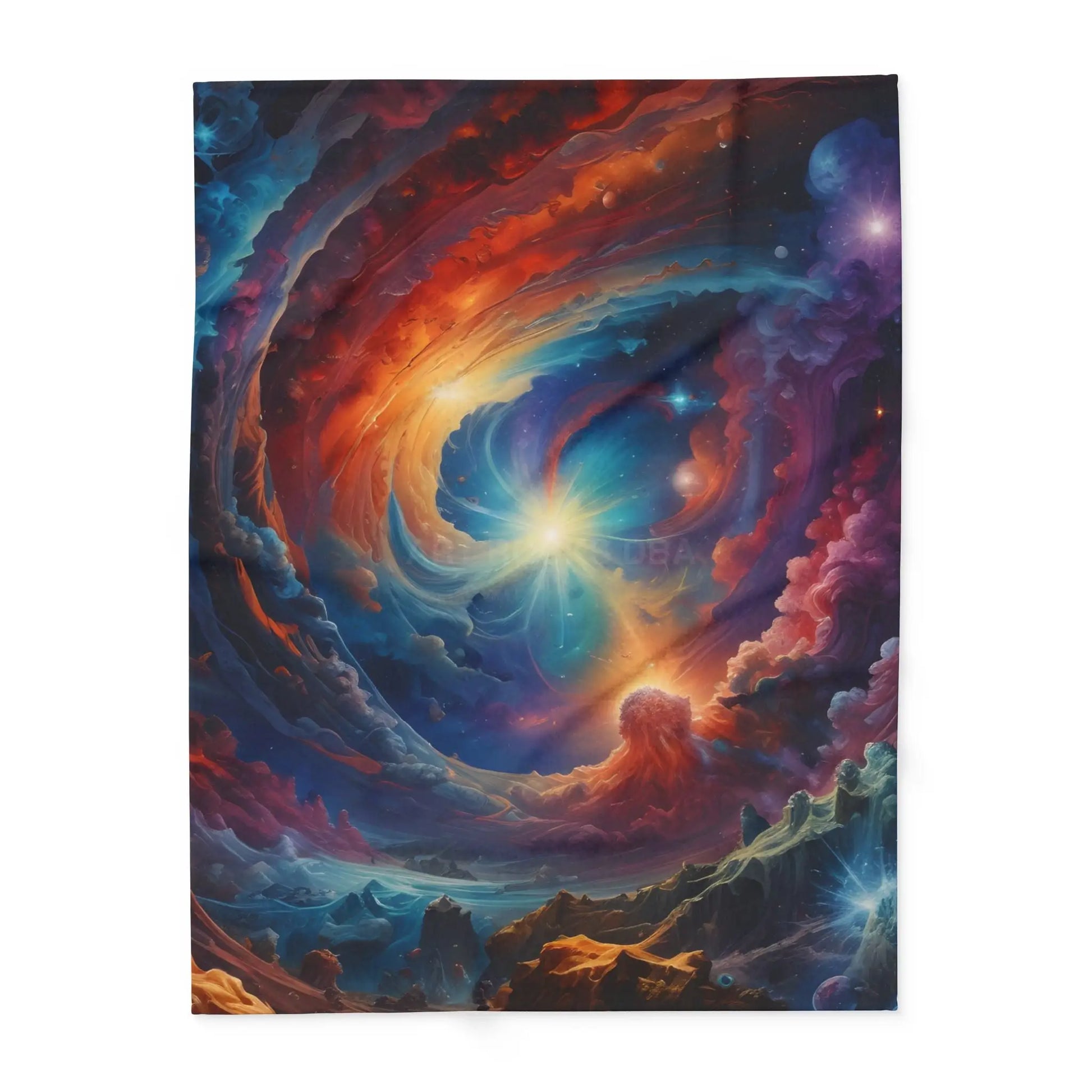 Galactic Swirl Fleece Blanket | Cozy Space-Themed Throw for Home Décor Astronomy Lovers Gift Stargazing Cozy Nights