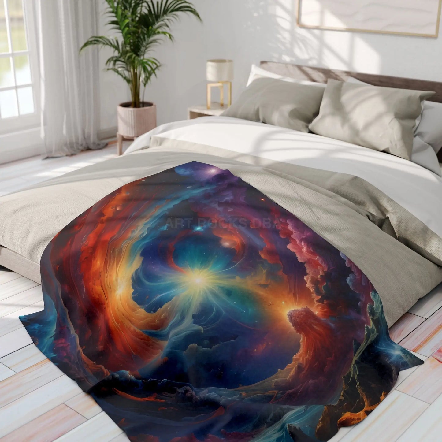 Galactic Swirl Fleece Blanket | Cozy Space-Themed Throw for Home Décor Astronomy Lovers Gift Stargazing Cozy Nights