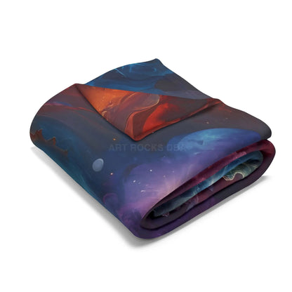 Galactic Swirl Fleece Blanket | Cozy Space-Themed Throw for Home Décor Astronomy Lovers Gift Stargazing Cozy Nights