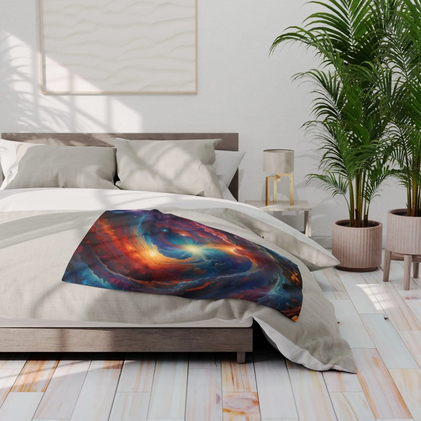 Galactic Swirl Fleece Blanket | Cozy Space-Themed Throw for Home Décor Astronomy Lovers Gift Stargazing Cozy Nights