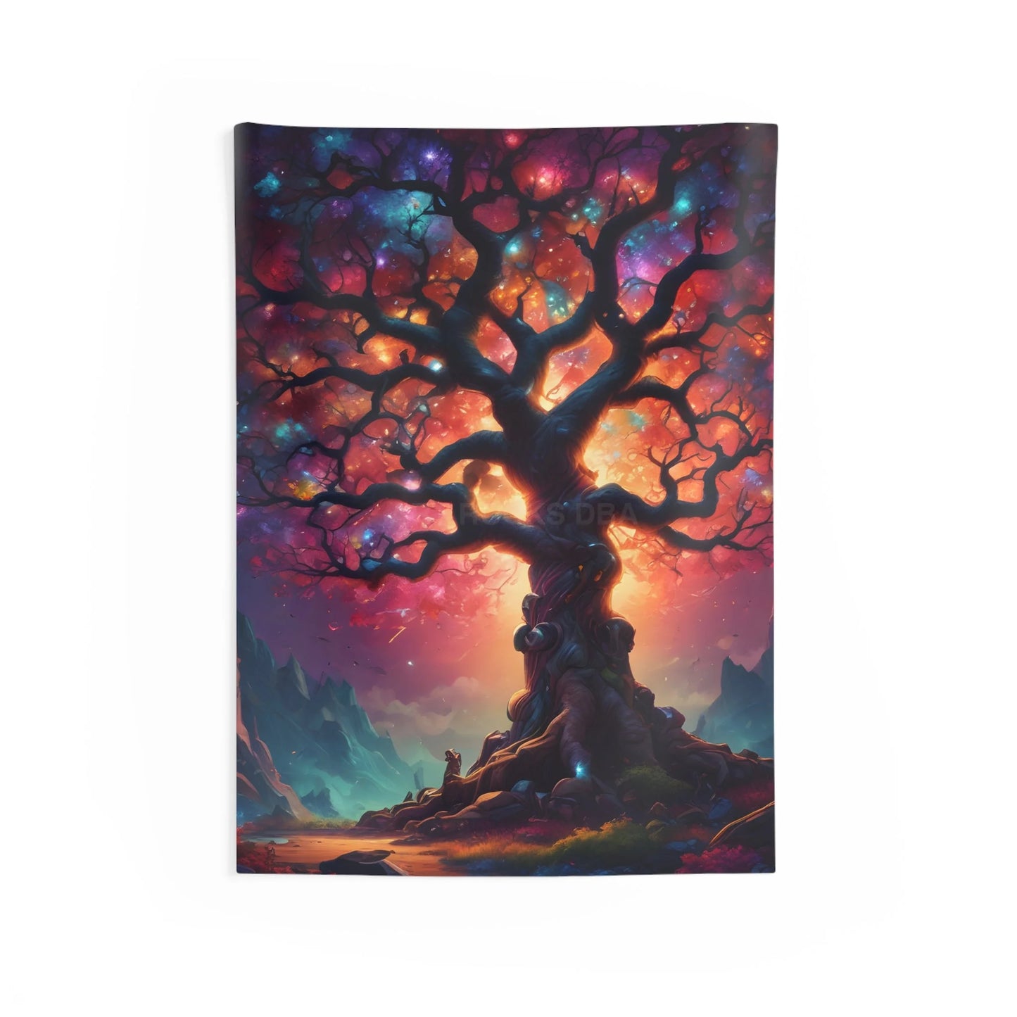 Galactic Tree of Life Wall Tapestry | Bohemian Home Decor Nature-Inspired Wall Hanging Cozy Bedroom Accent Art