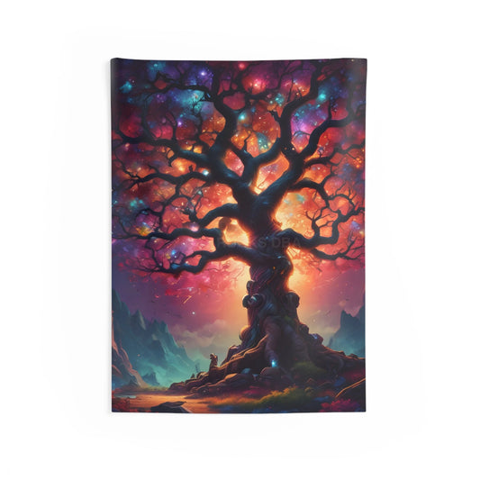 Galactic Tree of Life Wall Tapestry | Bohemian Home Decor Nature-Inspired Wall Hanging Cozy Bedroom Accent Art
