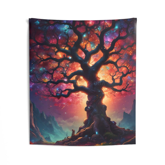 Galactic Tree of Life Wall Tapestry | Bohemian Home Decor Nature-Inspired Wall Hanging Cozy Bedroom Accent Art