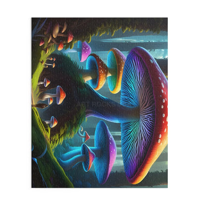 Glowing Rainbow Mushroom Forest Puzzle – Jigsaw (120/252/500 pcs) - Puzzle
