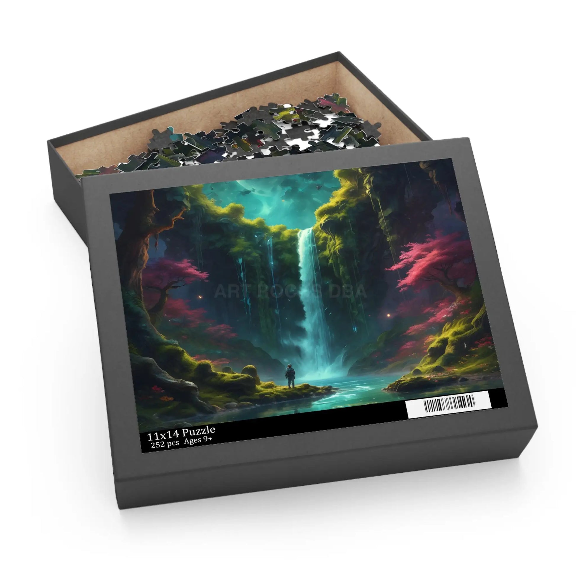 Glowing Waterfall Fantasy Puzzle — Scenic 120/252/500-Piece Jigsaw for Adults & Teens - Puzzle