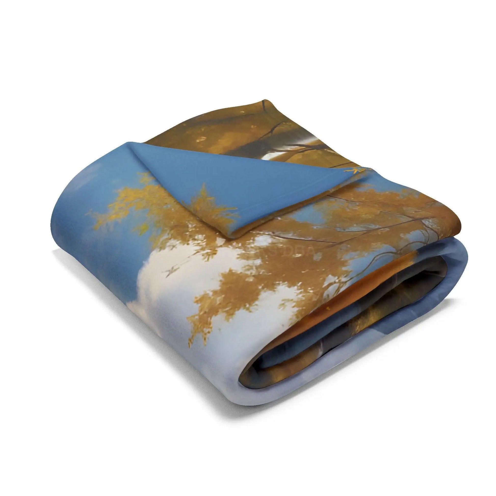 Golden Aspen Arctic Fleece Blanket Cozy Throw for Home Decor Perfect for Campers or Gift Autumn Landscape Snuggle Up