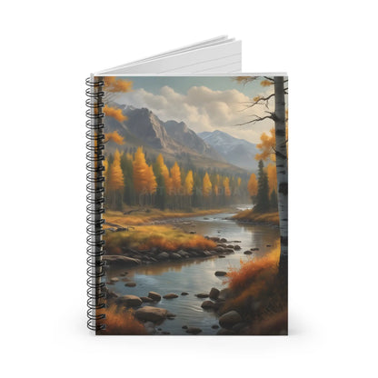 Golden Aspen Landscape Spiral Notebook - Perfect for Nature Lovers Journaling Back to School Gift for Artists Writing