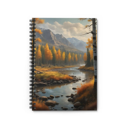 Golden Aspen Landscape Spiral Notebook - Perfect for Nature Lovers Journaling Back to School Gift for Artists Writing