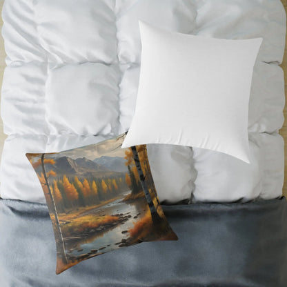 Golden Aspen Throw Pillow Cozy Home Decor Nature Lover Gift Fall Decor Square Cushion for Living Room - Home Decor