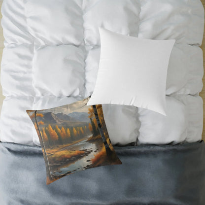 Golden Aspen Throw Pillow Cozy Home Decor Nature Lover Gift Fall Decor Square Cushion for Living Room - Home Decor