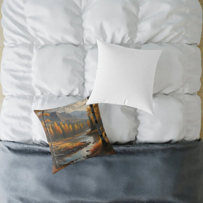 Golden Aspen Throw Pillow Cozy Home Decor Nature Lover Gift Fall Decor Square Cushion for Living Room - Home Decor