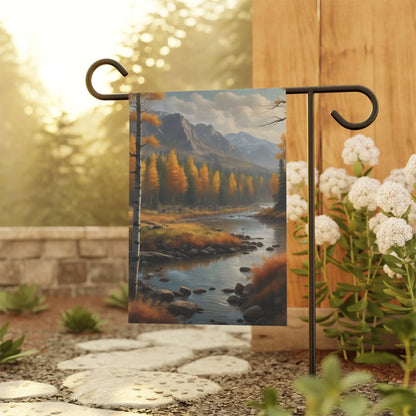 Golden Aspens Garden Banner - 12’’ × 18’’ - Home Decor