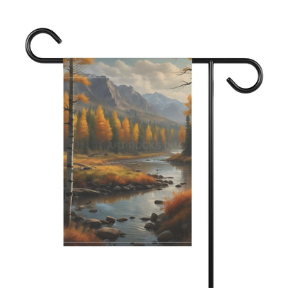 Golden Aspens Garden Banner - 12’’ × 18’’ - Home Decor