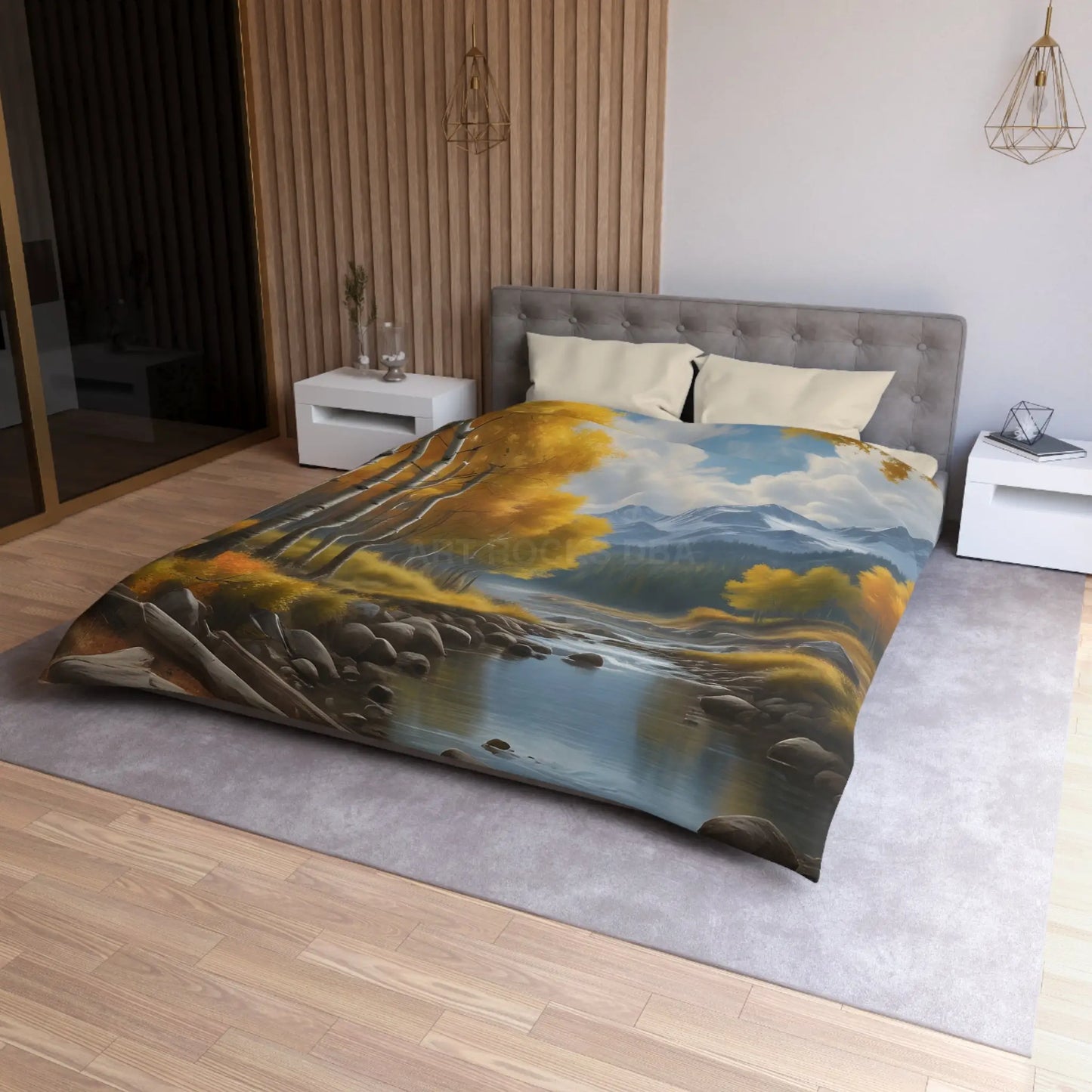 Golden Aspens Microfiber Duvet Cover Cozy Bedroom Decor Autumn Vibes Perfect Gift for Nature Lovers Home Comfort Fall