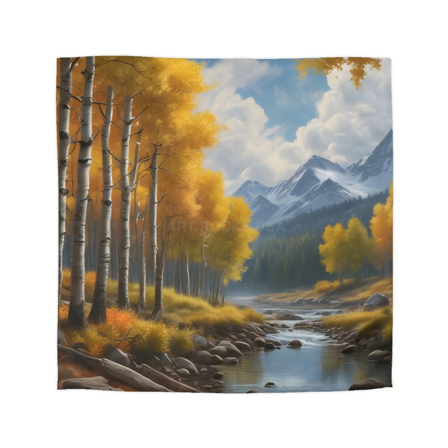 Golden Aspens Microfiber Duvet Cover Cozy Bedroom Decor Autumn Vibes Perfect Gift for Nature Lovers Home Comfort Fall
