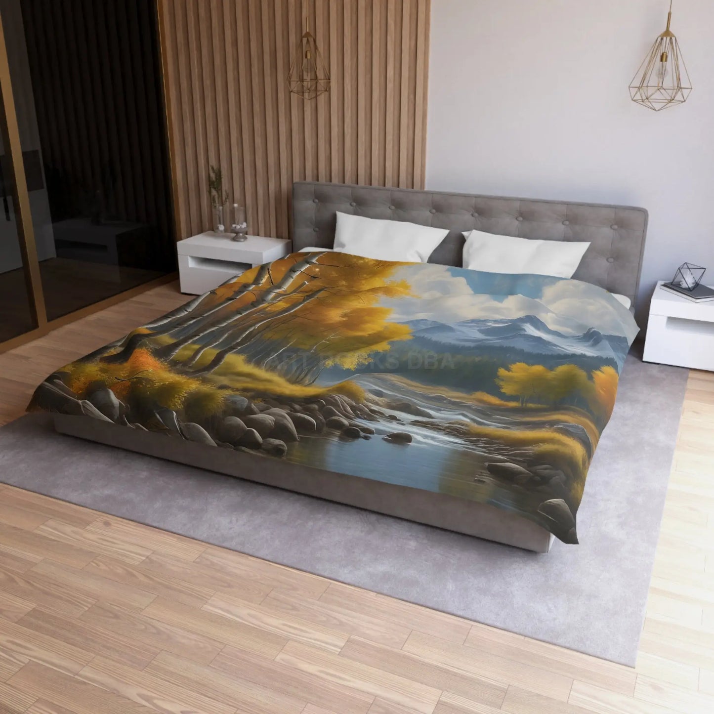 Golden Aspens Microfiber Duvet Cover Cozy Bedroom Decor Autumn Vibes Perfect Gift for Nature Lovers Home Comfort Fall