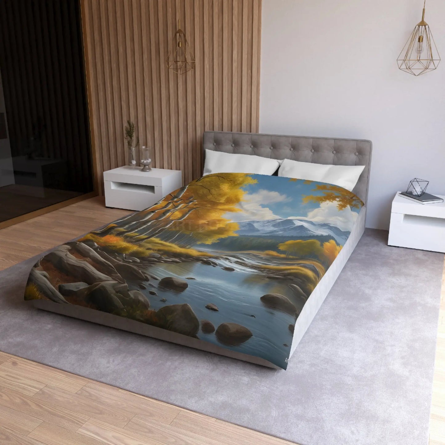 Golden Aspens Microfiber Duvet Cover Cozy Bedroom Decor Autumn Vibes Perfect Gift for Nature Lovers Home Comfort Fall