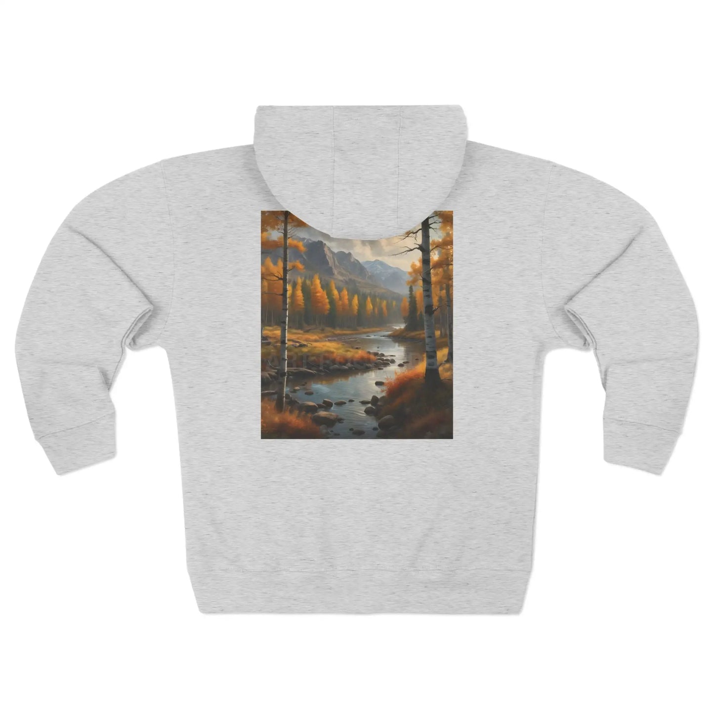 Golden Autumn Landscape Zip-Up Sweatshirt - XS / Heather Grey - Hoodie