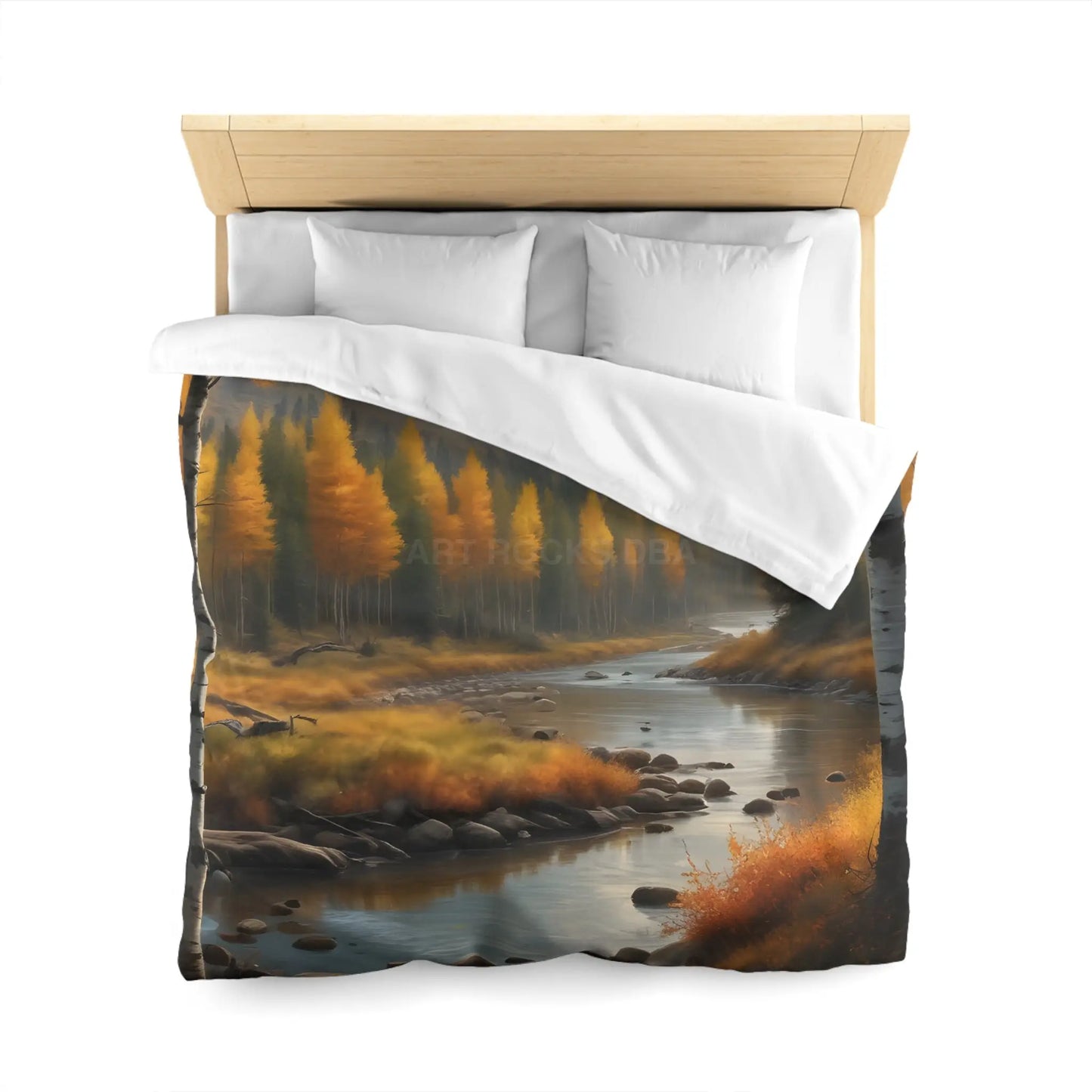 Golden Autumn Microfiber Duvet Cover Autumn Bedroom Decor Landscape Bedding Cozy Home Textile Fall Decor Gift