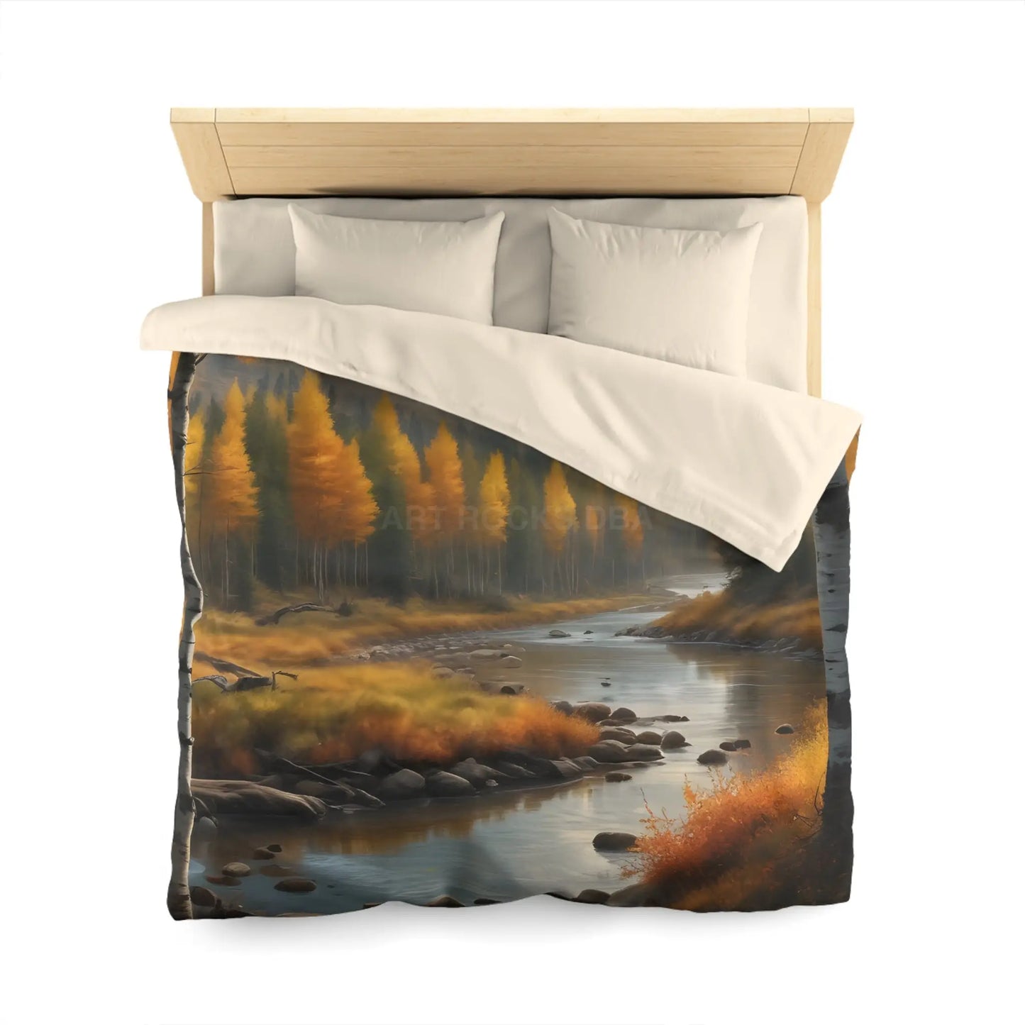 Golden Autumn Microfiber Duvet Cover Autumn Bedroom Decor Landscape Bedding Cozy Home Textile Fall Decor Gift