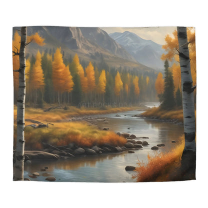 Golden Autumn Microfiber Duvet Cover Autumn Bedroom Decor Landscape Bedding Cozy Home Textile Fall Decor Gift