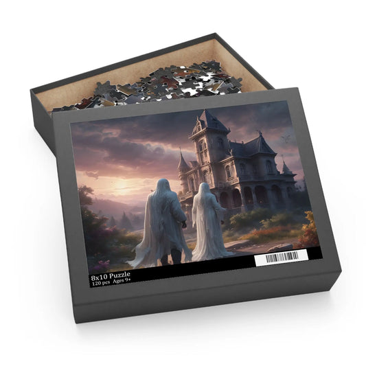 Gothic Manor Puzzle — 120/252/500-Piece Haunted Castle Jigsaw - 10’’ × 8’’ (120 pcs) - Puzzle