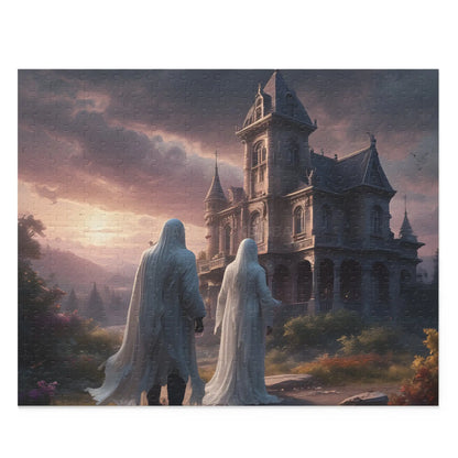 Gothic Manor Puzzle — 120/252/500-Piece Haunted Castle Jigsaw - 20’’ × 16’’ (500 pcs) - Puzzle