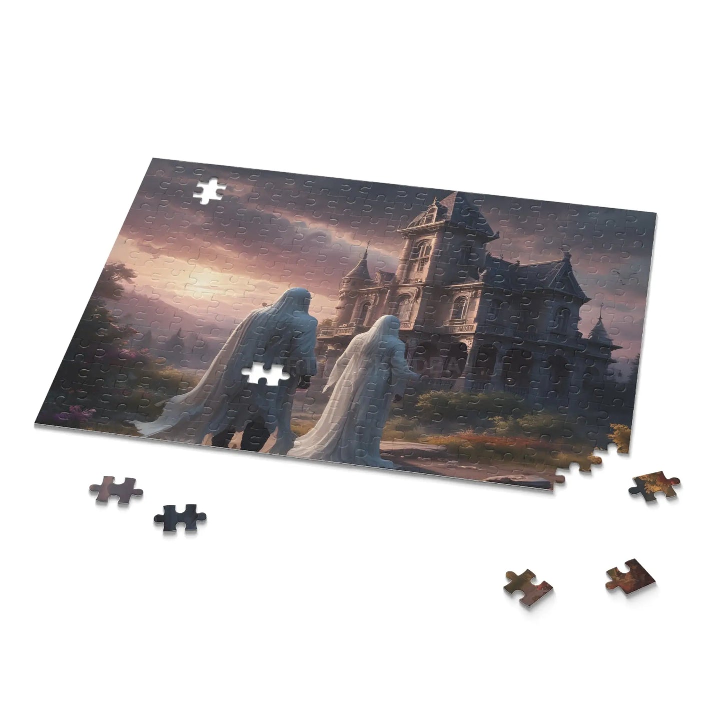Gothic Manor Puzzle — 120/252/500-Piece Haunted Castle Jigsaw - Puzzle
