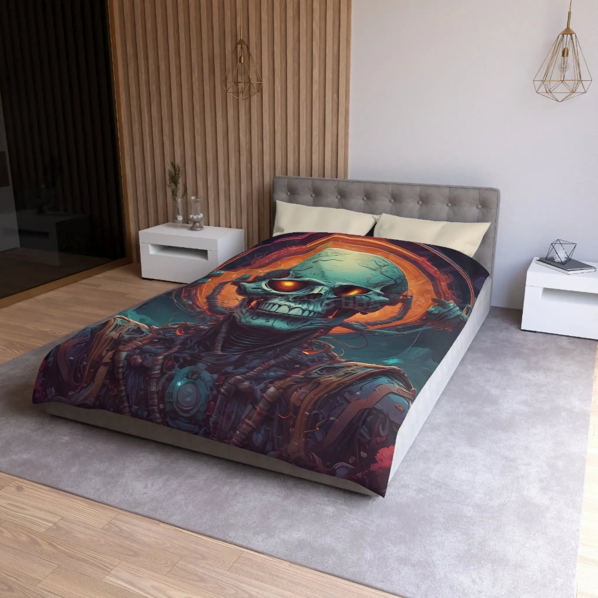 Gothic Sci-Fi Microfiber Duvet Cover - Perfect for Bedroom Decor Halloween Home Styling Cozy Sleep - Home Decor