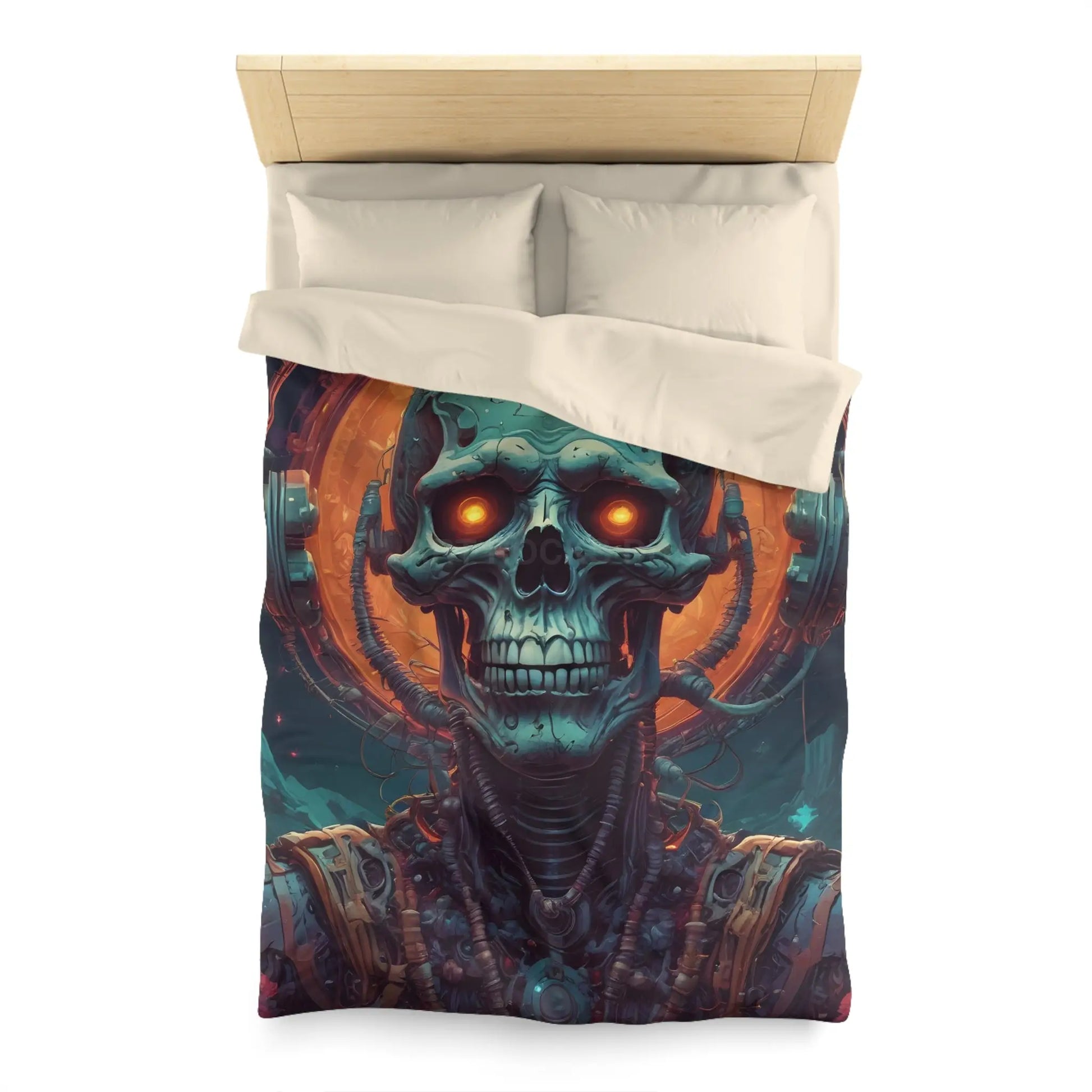 Gothic Sci-Fi Microfiber Duvet Cover - Perfect for Bedroom Decor Halloween Home Styling Cozy Sleep - Home Decor