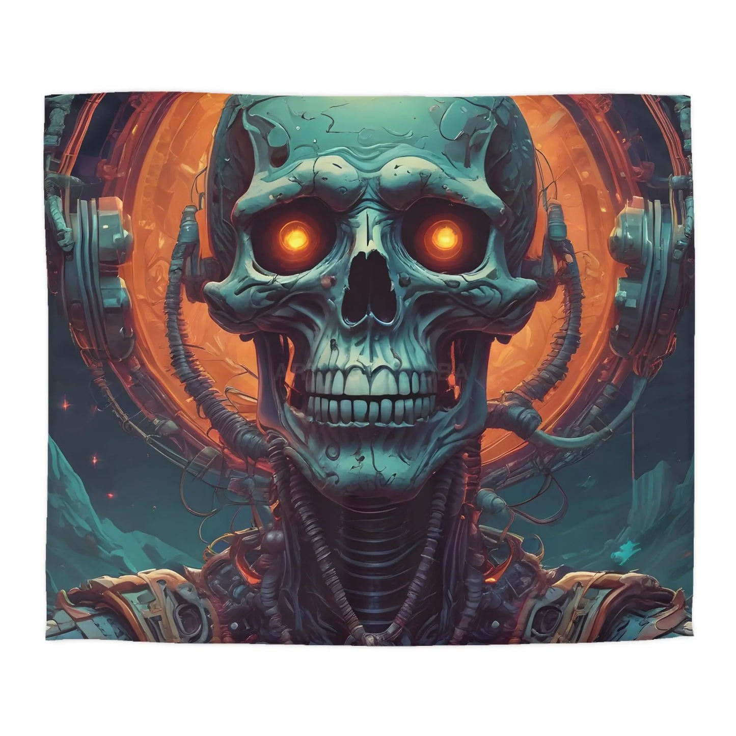 Gothic Sci-Fi Microfiber Duvet Cover - Perfect for Bedroom Decor Halloween Home Styling Cozy Sleep - King / White