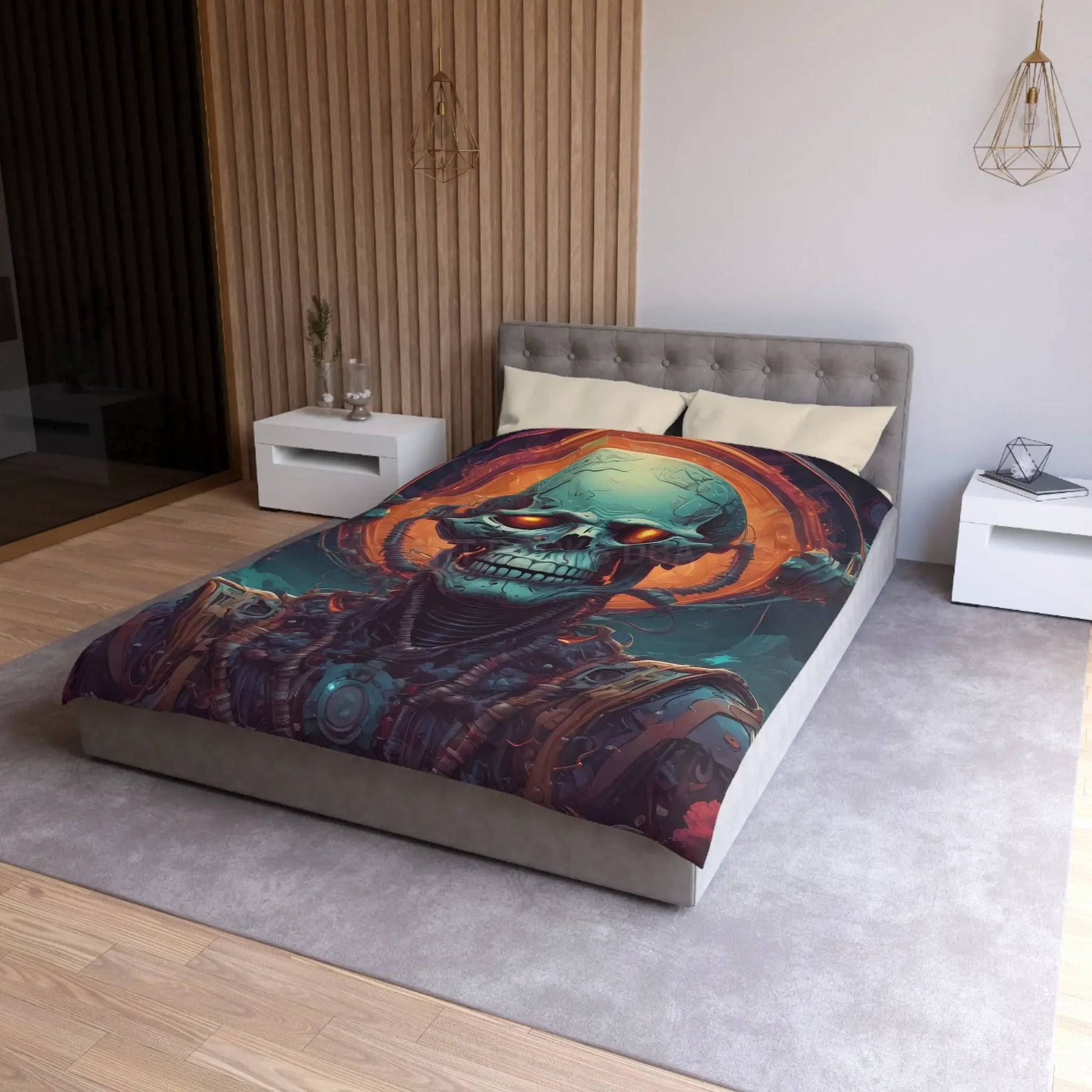 Gothic Sci-Fi Microfiber Duvet Cover - Perfect for Bedroom Decor Halloween Home Styling Cozy Sleep - Home Decor