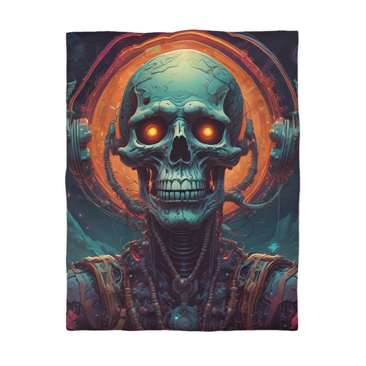 Gothic Sci-Fi Microfiber Duvet Cover - Perfect for Bedroom Decor Halloween Home Styling Cozy Sleep - Twin / Cream