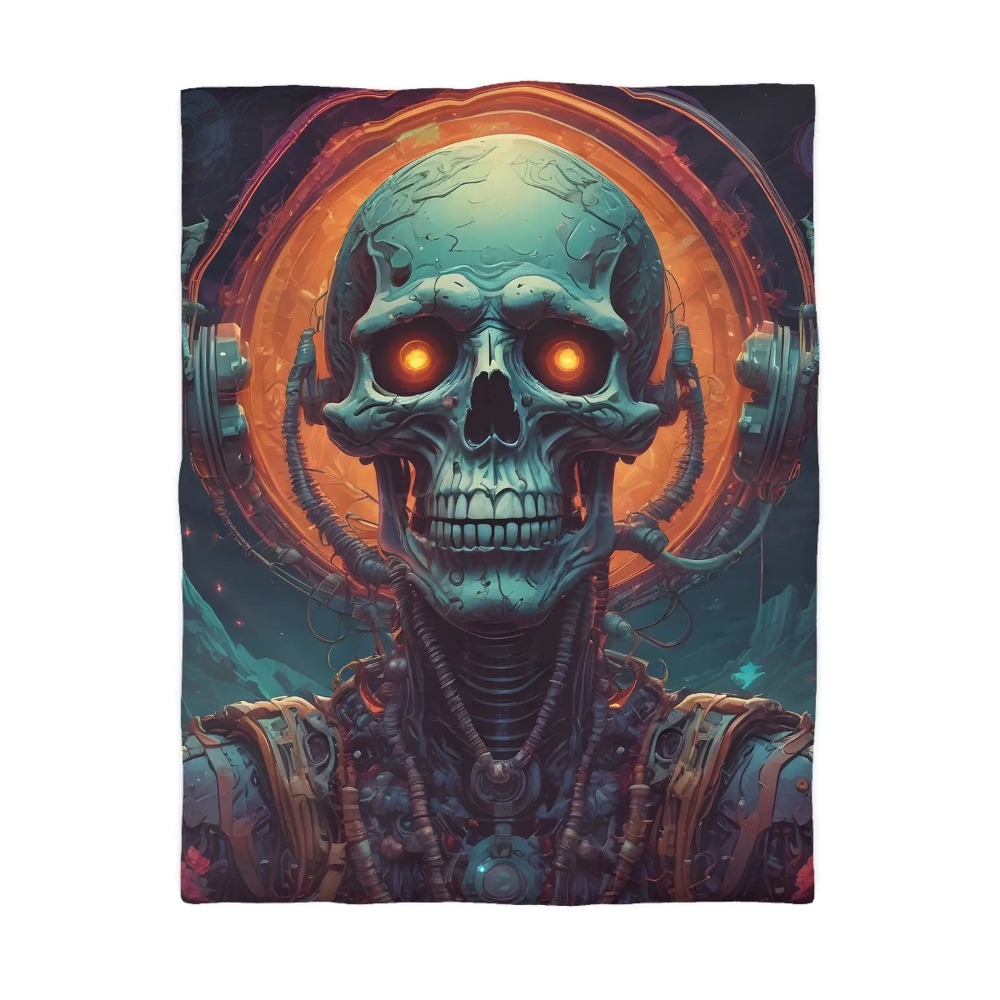 Gothic Sci-Fi Microfiber Duvet Cover - Perfect for Bedroom Decor Halloween Home Styling Cozy Sleep - Twin / White