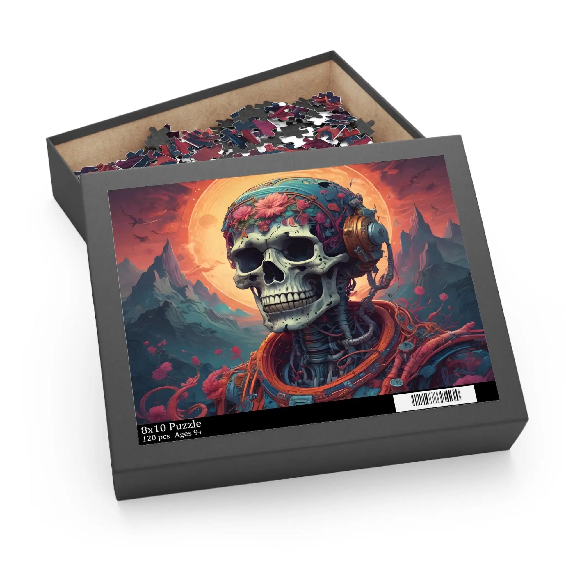 Gothic Skull Jigsaw Puzzle — 120/252/500-Piece - 10’’ × 8’’ (120 pcs) - Puzzle