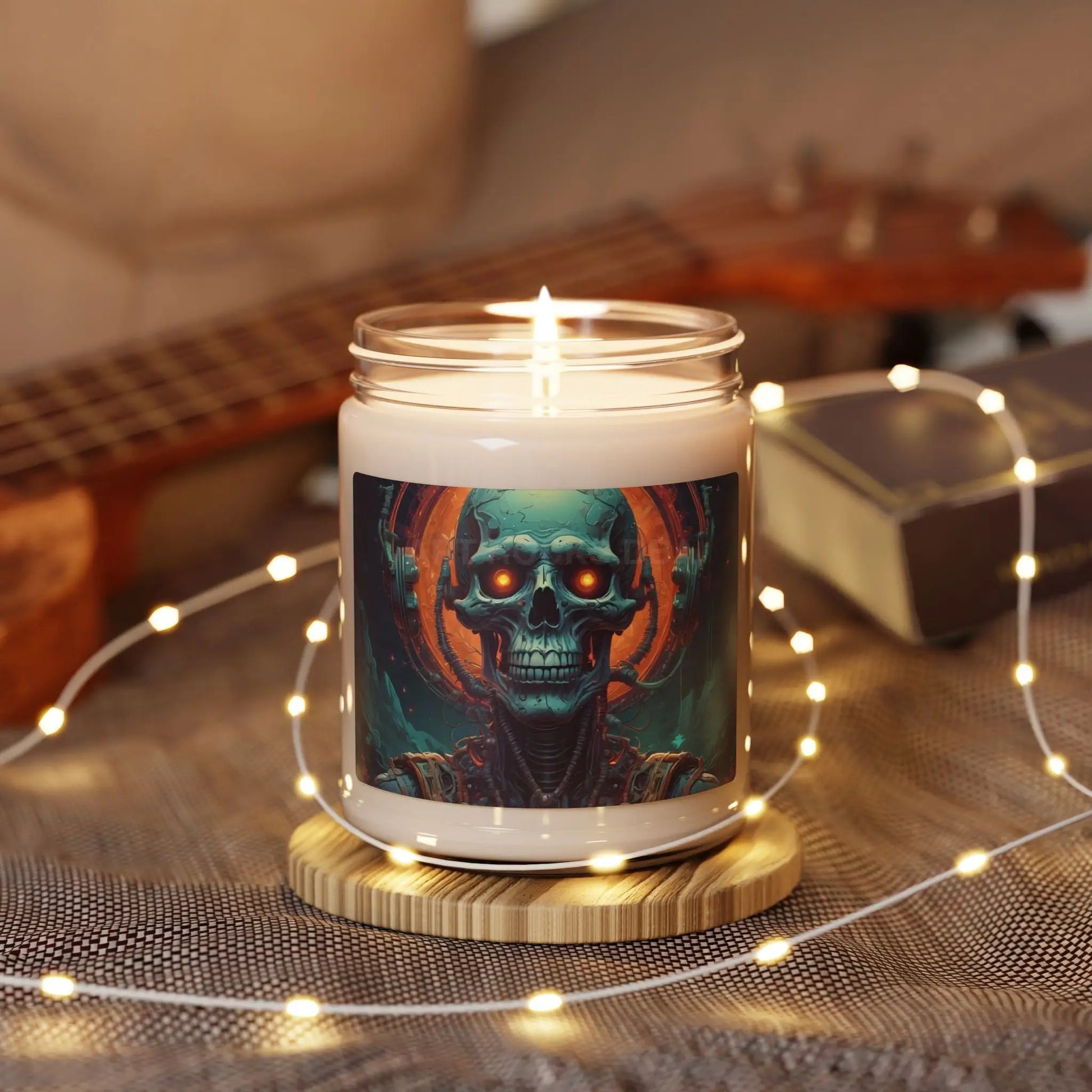 Gothic Skull Scented Soy Candle Halloween Decor Unique Home Fragrance Art Candle Gift for Her Spooky Candle - Home Decor