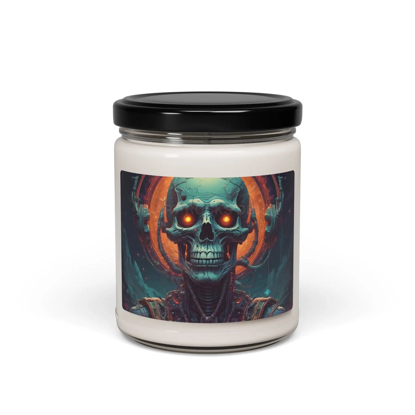 Gothic Skull Scented Soy Candle Halloween Decor Unique Home Fragrance Art Candle Gift for Her Spooky Candle - Cinnamon