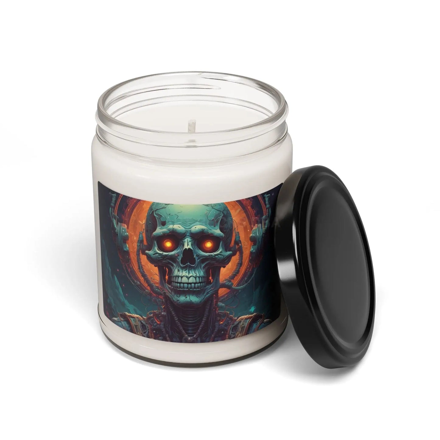 Gothic Skull Scented Soy Candle Halloween Decor Unique Home Fragrance Art Candle Gift for Her Spooky Candle - Home Decor