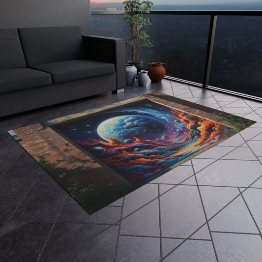 Graffiti Wall Outdoor Rug Camping Mat Patio Decor Garden Area Rug Boho Home Decor Summer Vibes - 60’’ × 84’’ - Home