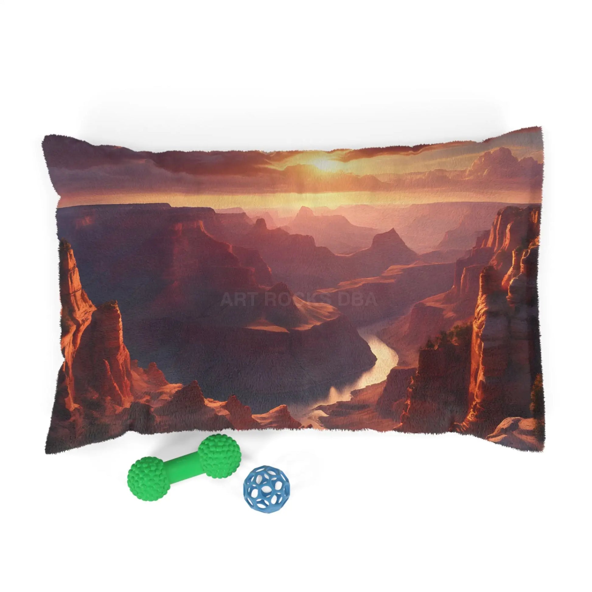 Grand Canyon Sunset Pet Bed — Scenic Canyon Landscape Dog & Cat Pillow - 28’’ × 18’’ - Pets