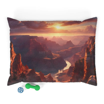 Grand Canyon Sunset Pet Bed — Scenic Canyon Landscape Dog & Cat Pillow - 40’’ × 30’’ - Pets