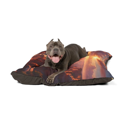Grand Canyon Sunset Pet Bed — Scenic Canyon Landscape Dog & Cat Pillow - Pets