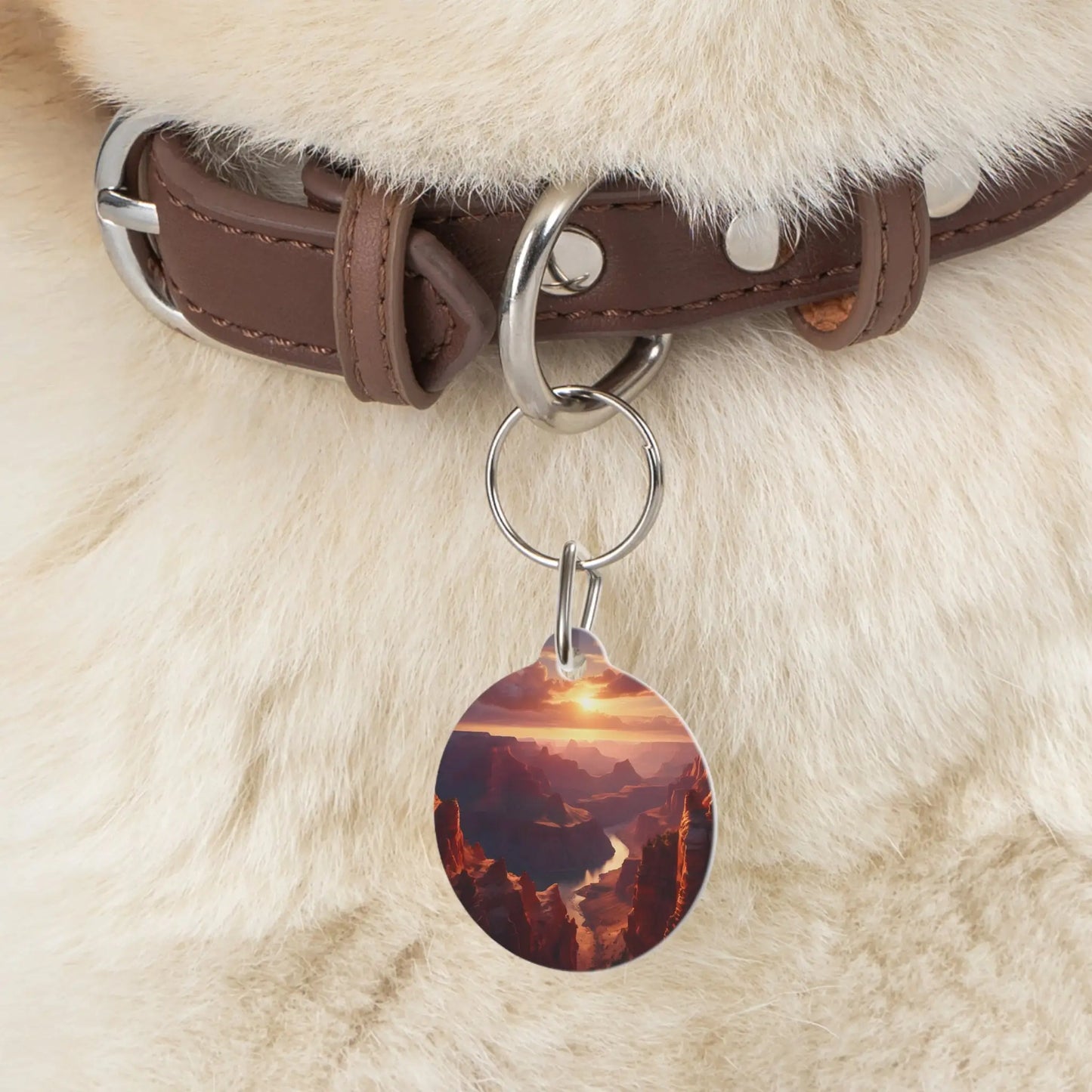 Grand Canyon Sunset Pet Tag — Scenic Landscape Dog & Cat ID Tag - 1’’ - Pets