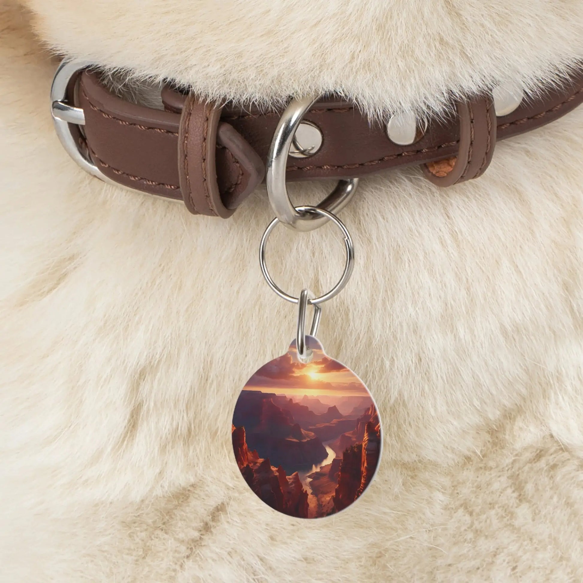 Grand Canyon Sunset Pet Tag — Scenic Landscape Dog & Cat ID Tag - 1’’ - Pets