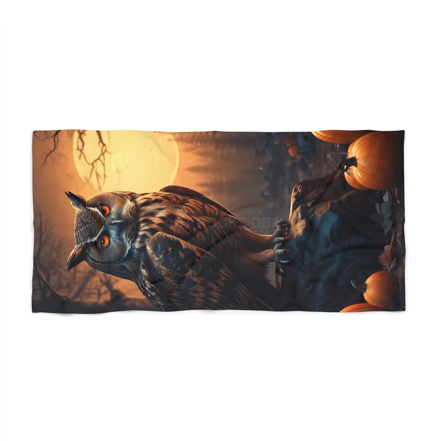 Halloween Owl Beach Towel - Home Decor