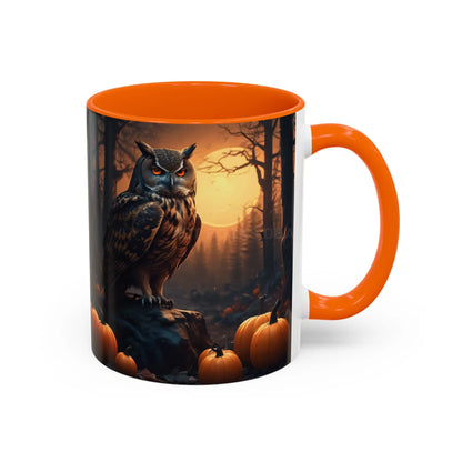 Halloween Owl Coffee Mug — Spooky Pumpkin Forest Accent Mug (11/15oz) - Mug
