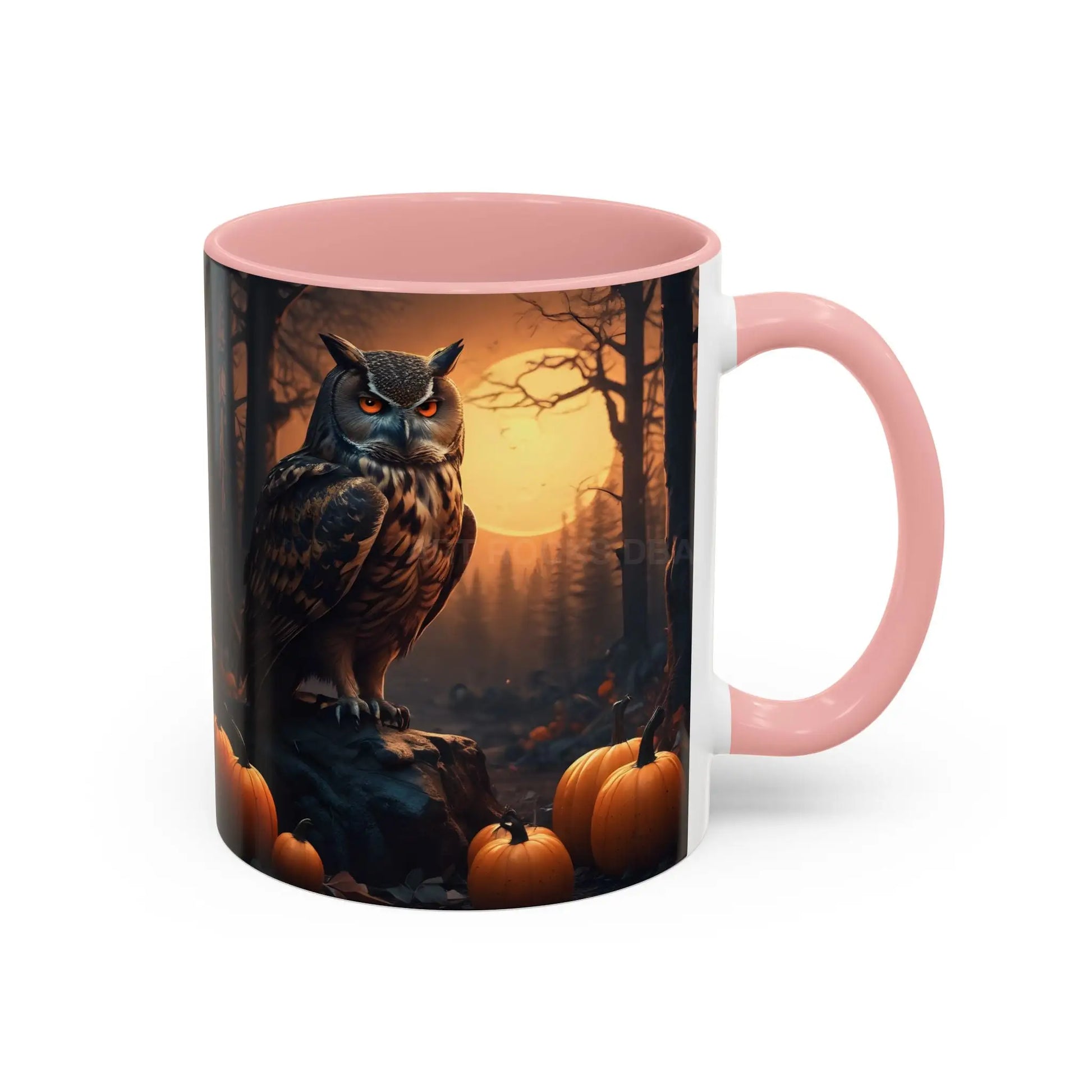 Halloween Owl Coffee Mug — Spooky Pumpkin Forest Accent Mug (11/15oz) - Mug