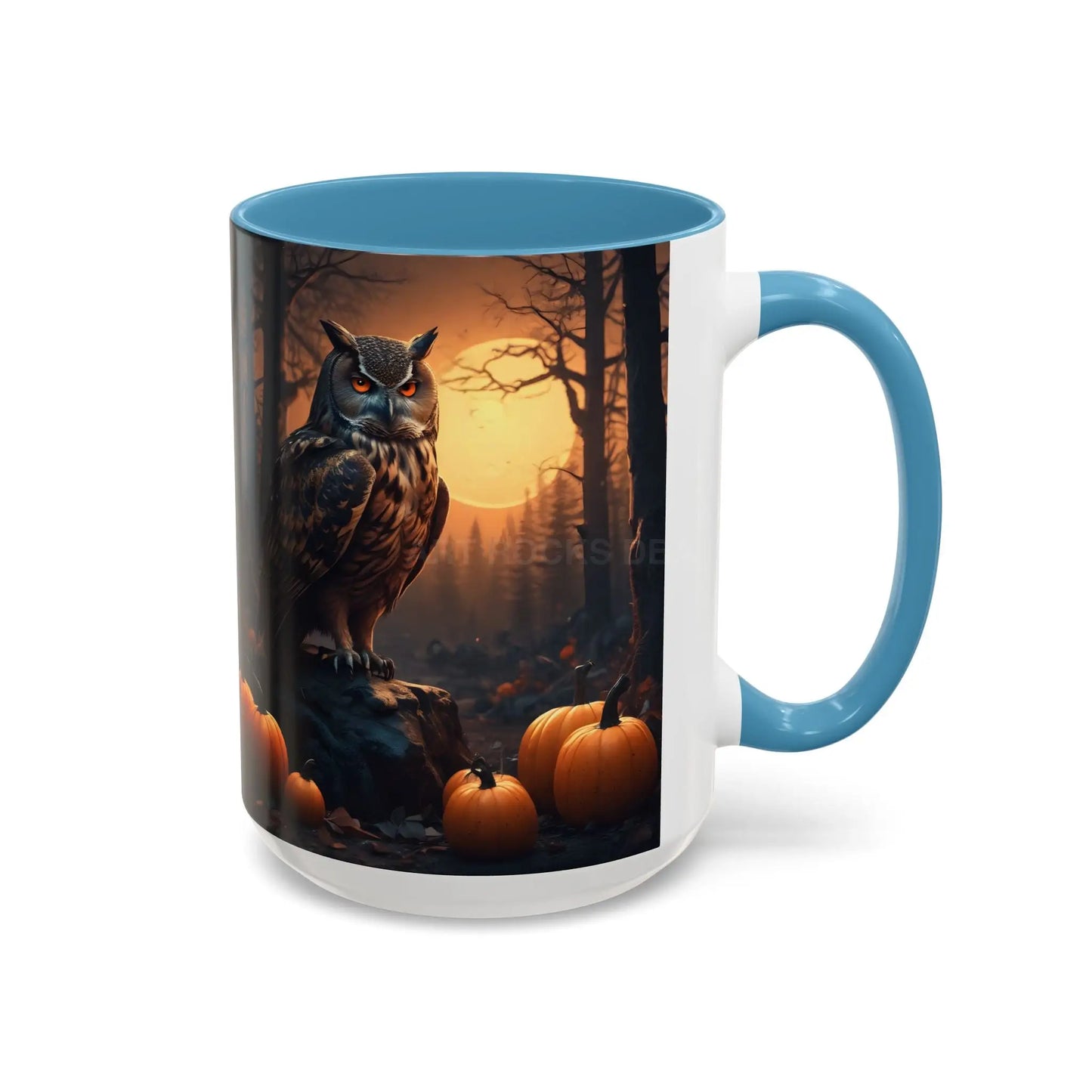 Halloween Owl Coffee Mug — Spooky Pumpkin Forest Accent Mug (11/15oz) - Mug
